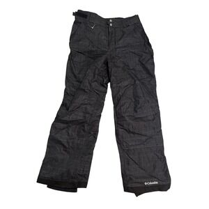 Columbia Snow Pants Mens Medium Black Insulated Adjustable Waist Skiing Pockets